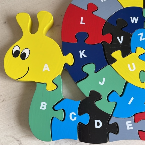 WOODEN ALPHABET TURTLE PUZZLE - Picture 4 of 9